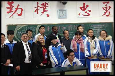 Fred visits China classrooms.