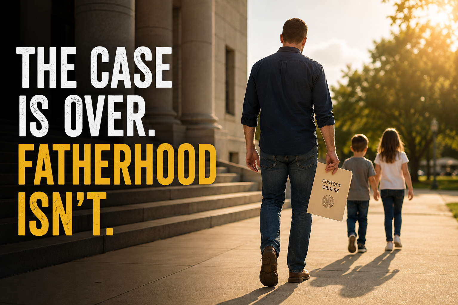 Case is Over, Fatherhood Isn't https://DaddyGotCustody.com